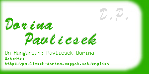 dorina pavlicsek business card